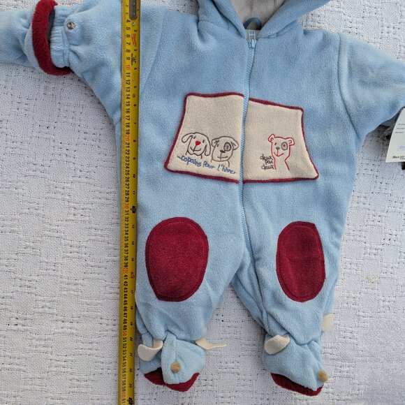 Deux Par Deux Babies' Hooded Insulated Snowsuit + Hat Age 3 Month, 6 m, 9 m NEW - Picture 16 of 16